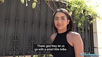Public Agent Sexy short haired Brunette Latina babe fucked in POV