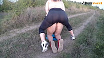 Public Strapon Sex Near The Road (english subtitles)