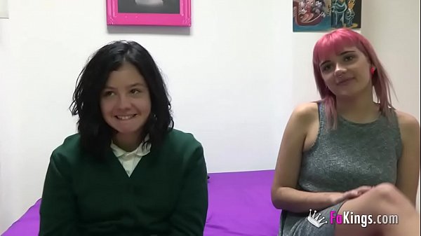 Two teens need a huge dick to teach them about sex
