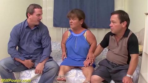 Three-Some with Mature Dwarf Woman