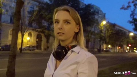 Street Casting with a Chatty German Teen